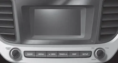 Hyundai Accent audio system with touch screen type A layout