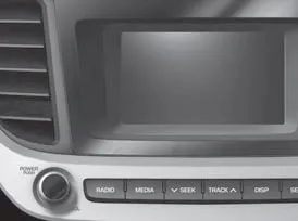Hyundai Accent head unit controls type A buttons and knobs overview