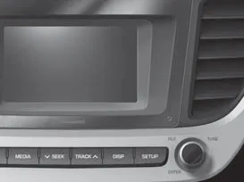 Hyundai Accent head unit faceplate type B with labeled keys and display