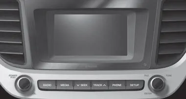 Hyundai Accent audio system type C control panel layout