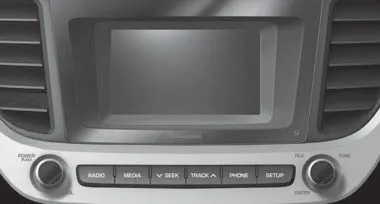 Hyundai Accent audio system type D control panel layout