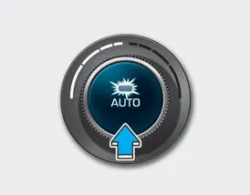 Hyundai Accent AUTO climate control button and display illustration