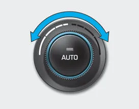 Hyundai Accent temperature control knob adjustment on automatic climate system