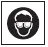 Battery safety icon: wear eye protection against acid splashes