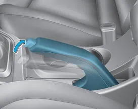 Hyundai Accent parking brake lever location and application method