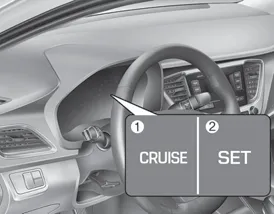 Hyundai Accent cruise control indicators and steering wheel controls