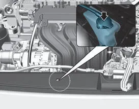 Hyundai Accent Smartstream G1.6 engine coolant reservoir level marks (F and L)