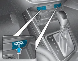 Hyundai Accent seat warmer switches for driver and front passenger seats