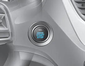 Hyundai Accent Engine Start/Stop button location on the dashboard