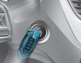 Hyundai Accent smart key emergency start by holding the key to the Engine Start/Stop button