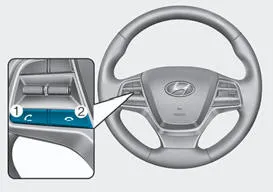 Hyundai Accent steering wheel Bluetooth call and answer buttons