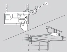 Garage door opener learn button location diagram for Hyundai Accent HomeLink setup