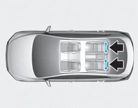 Hyundai Accent LATCH anchor locations in left and right rear outboard seating positions