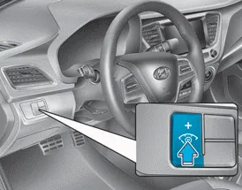 Hyundai Accent illumination control button for instrument cluster brightness