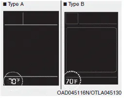 Hyundai Accent outside temperature gauge displaying ambient air temperature