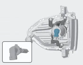 Hyundai Accent Type A front fog lamp bulb socket replacement from under cover