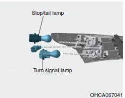 Hyundai Accent bulb socket removal by turning counterclockwise