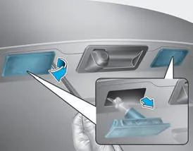 Hyundai Accent license plate light lens and bulb removal