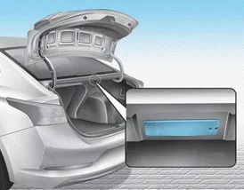Hyundai Accent trunk lamp that illuminates the luggage compartment when opened