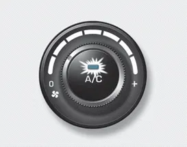 Hyundai Accent A/C button for air conditioning on or off