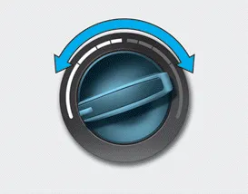 Hyundai Accent temperature control knob for warmer or cooler cabin air