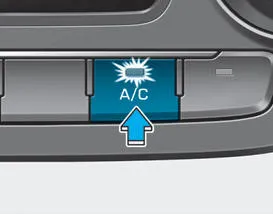 Hyundai Accent A/C button and indicator light