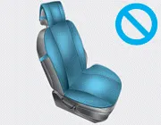 Hyundai Accent OCS warning: do not use thick blankets or cushions on the passenger seat