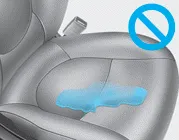 Hyundai Accent OCS warning: liquid spills, sharp objects, and non-original parts may affect OCS operation