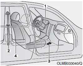 Hyundai Accent pre-tensioner seat belt system components and locations including SRS warning light, control module, retractor pretensioner and emergency fastening device