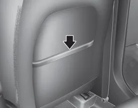 Hyundai Accent front passenger seatback pocket for storing light items