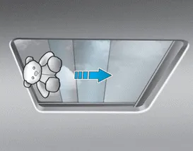 Hyundai Accent sunroof automatic reversal safety feature diagram showing obstacle detection and reverse movement