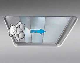 Hyundai Accent sunroof reset procedure illustration showing switch press-and-hold sequence