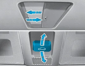 Hyundai Accent sunroof slide open/close switch operation with sunshade and glass movement