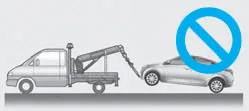Hyundai Accent towing caution: avoid sling-type towing and use wheel lift or flatbed instead