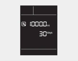 Hyundai Accent service interval notification screen on the instrument cluster
