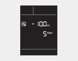 Hyundai Accent service overdue message example on cluster display