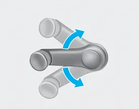 Hyundai Accent manual window regulator handle used to raise or lower the window