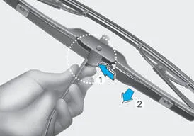 Hyundai Accent Type A wiper locking clip location