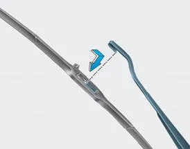 Hyundai Accent Type B wiper blade installation position